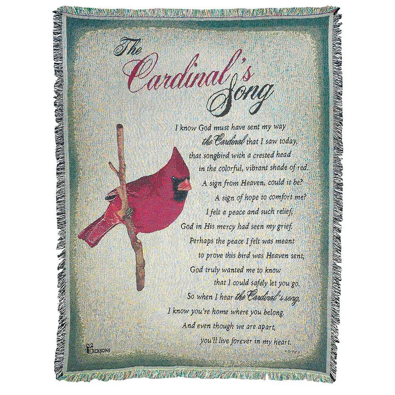 Throw Cardinal Song Cotton Dicksons Inc