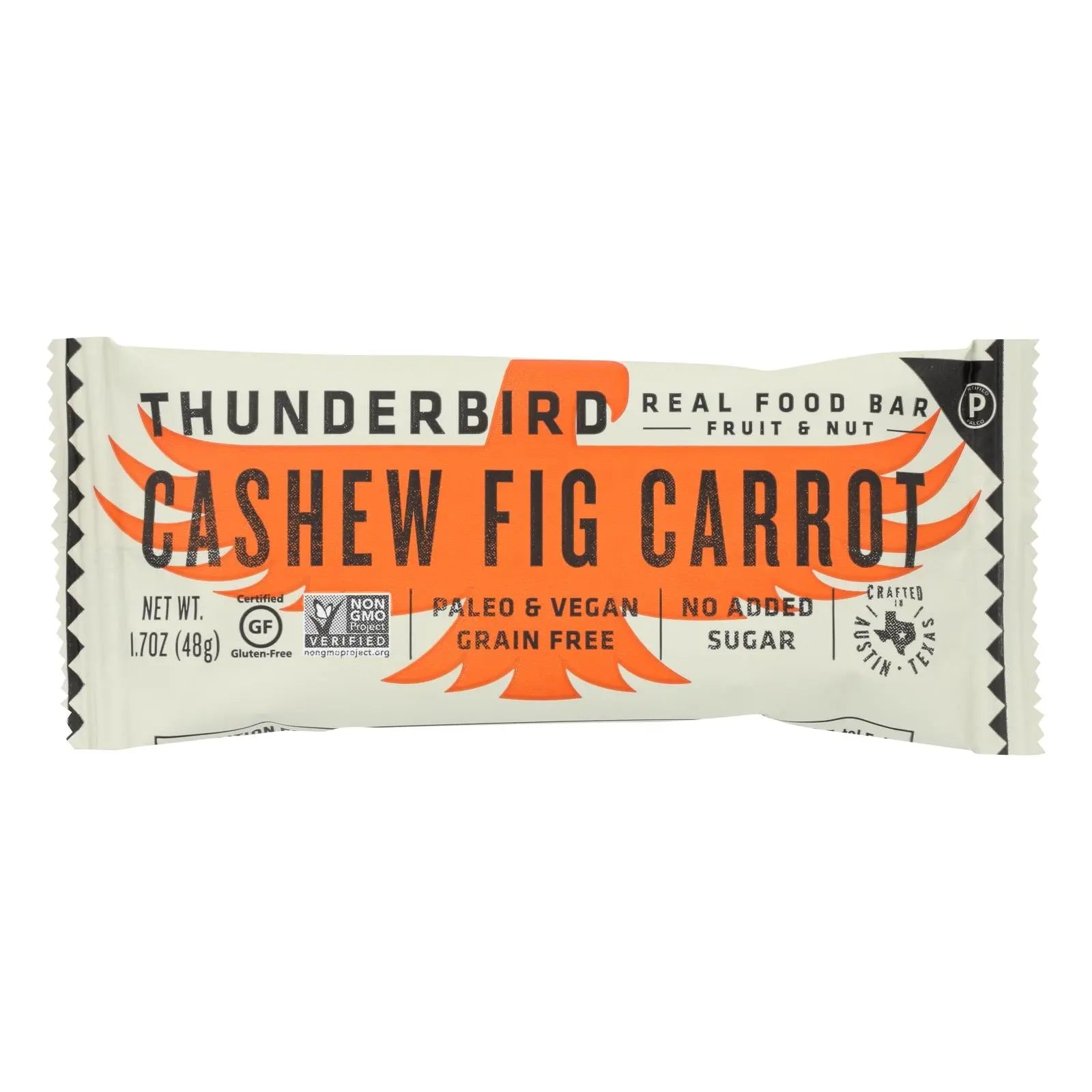 Thunderbird - Bar Cashew Fig Carrot - Case Of 12-1.7 Oz Thunderbird