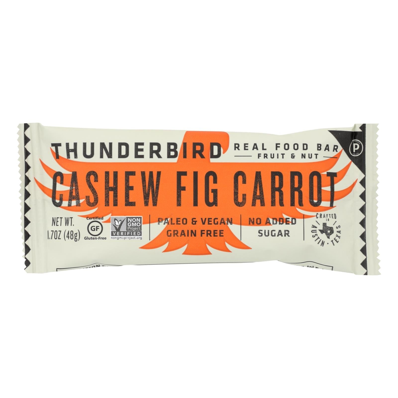 Thunderbird - Bar Cashew Fig Carrot - Case Of 12-1.7 Oz Thunderbird
