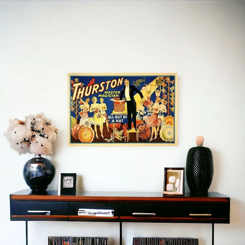 Thurston Out Of A Hat Vintage Magic Unframed Print Wall Art - GreatEagleInc