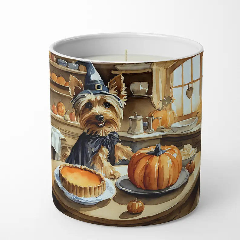 Tibetan Mastiff Fall Kitchen Pumpkins Decorative Soy Candle Caroline's Treasures