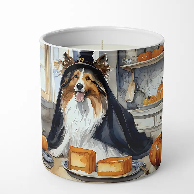 Tibetan Mastiff Fall Kitchen Pumpkins Decorative Soy Candle Caroline's Treasures