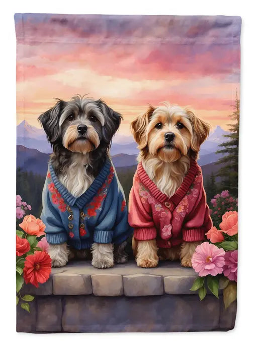 Tibetan Terrier Two Hearts Garden Flag Caroline's Treasures