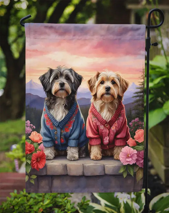 Tibetan Terrier Two Hearts Garden Flag Caroline's Treasures