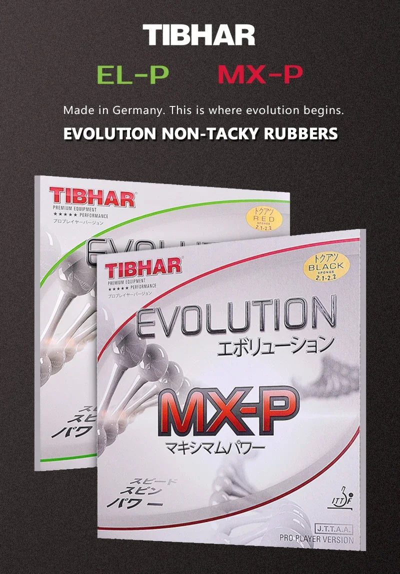 Tibhar-Evolution EL-P Table Tennis Rubber, Professional Non-Toxic Pimples-in Ping Pong Rubber for Quick Attack GreatEagleInc