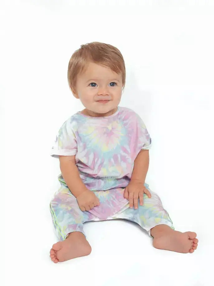 Tie Dye Dropped Crotch Romper Little Mass