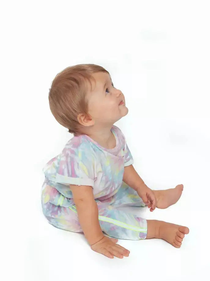 Tie Dye Dropped Crotch Romper Little Mass