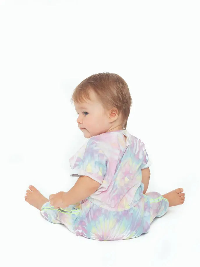 Tie Dye Dropped Crotch Romper Little Mass