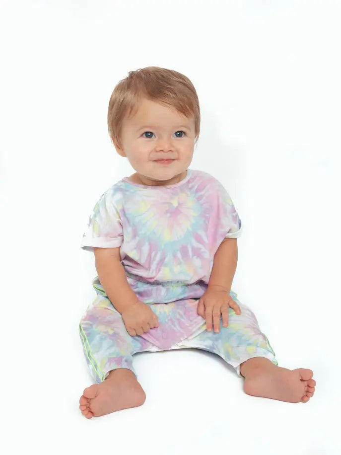 Tie Dye Dropped Crotch Romper Little Mass