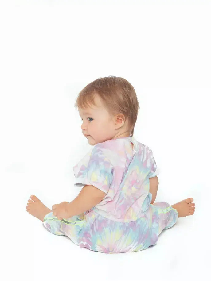 Tie Dye Dropped Crotch Romper Little Mass