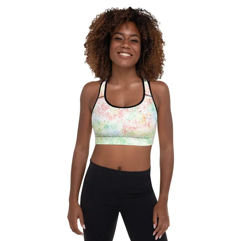 Tie Dye Splash Activewear Sports Bra Adirelounge