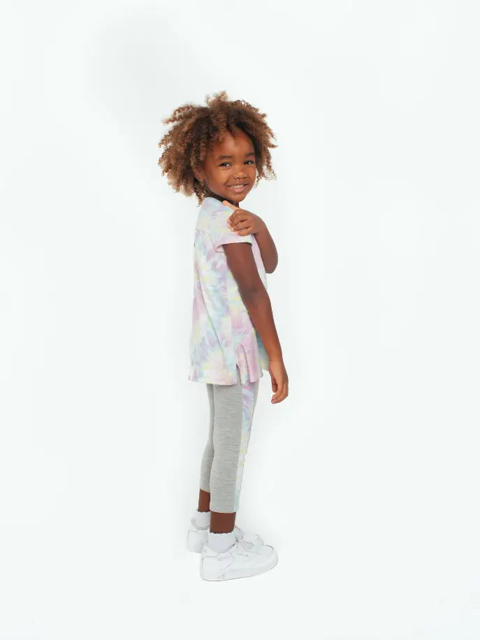 Tie Dye Tunic ft Curved Ruffled Hemline Little Mass