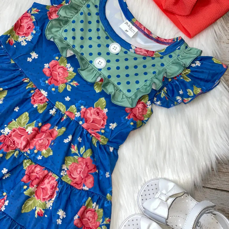 Tiered Floral Dress Stella Bean Clothing