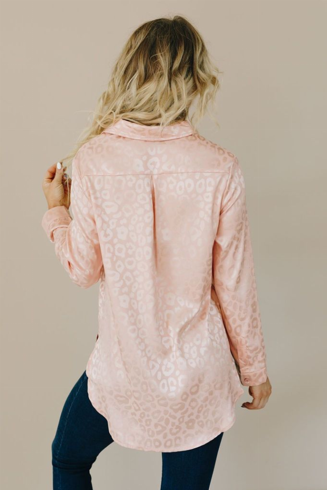 Tiger King Leopard Button Up Top Stay Warm in Style