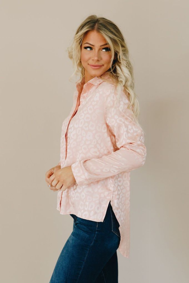 Tiger King Leopard Button Up Top Stay Warm in Style