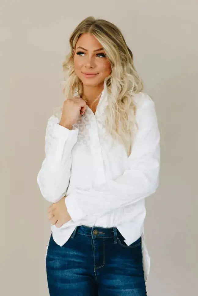 Tiger King Leopard Button Up Top Stay Warm in Style