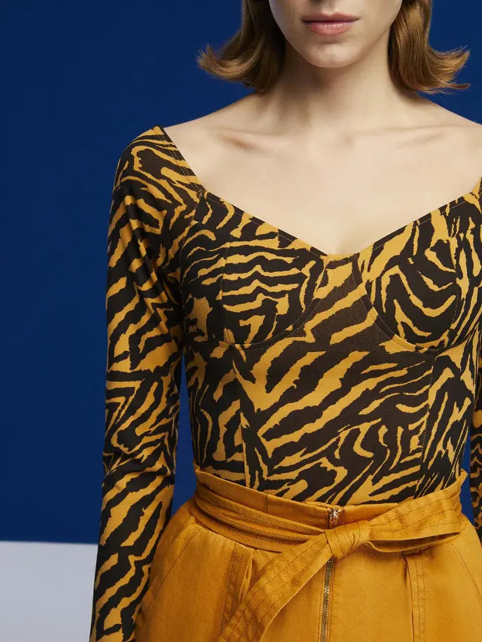 Tiger Print Bodysuit Monique Store