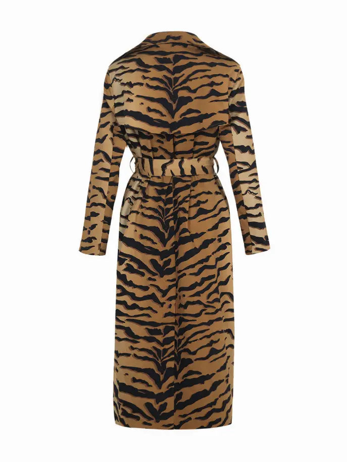 Tiger Print Trench Monique Store
