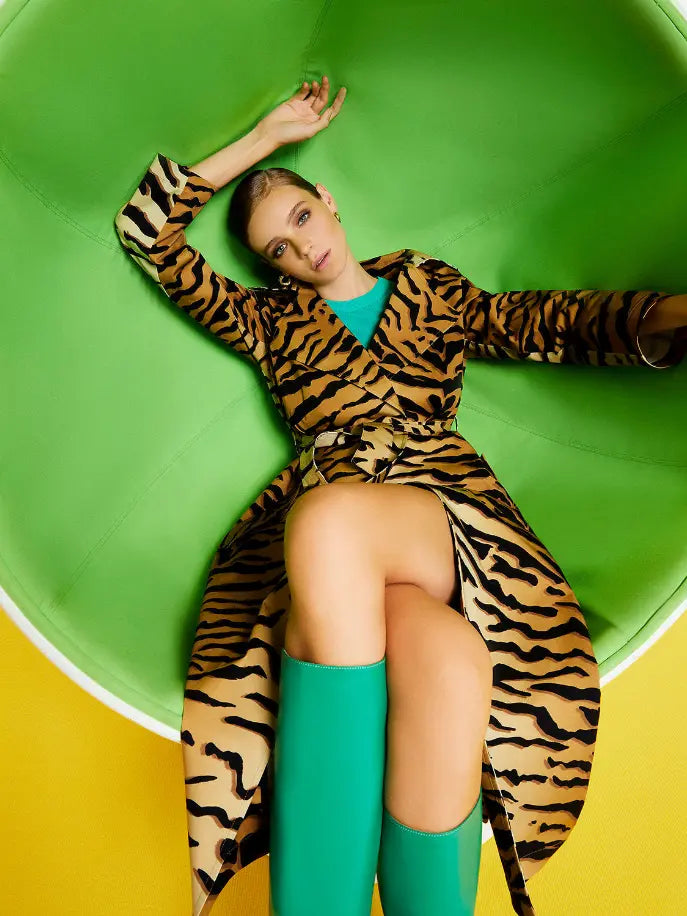 Tiger Print Trench Monique Store