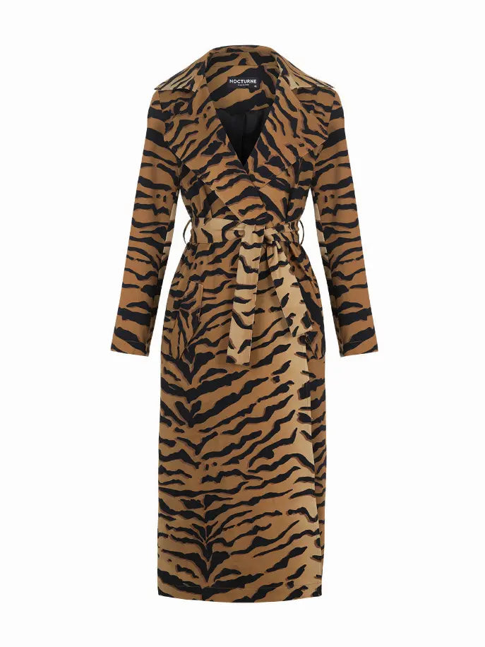 Tiger Print Trench Monique Store