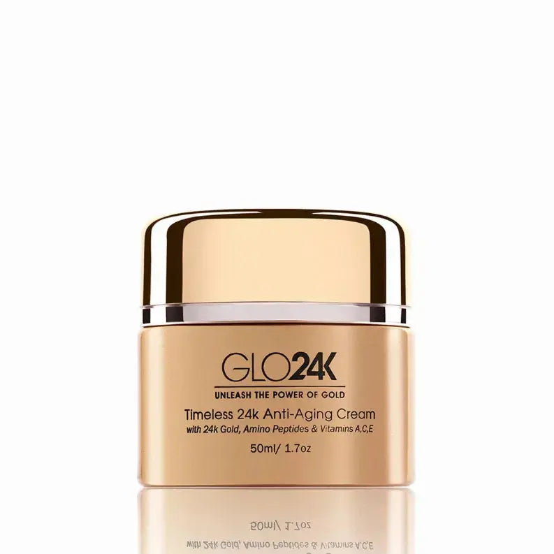 Timeless 24k Anti-Aging Cream with 24k Gold, Amino Peptides & Vitamins A, C, E GLO24K