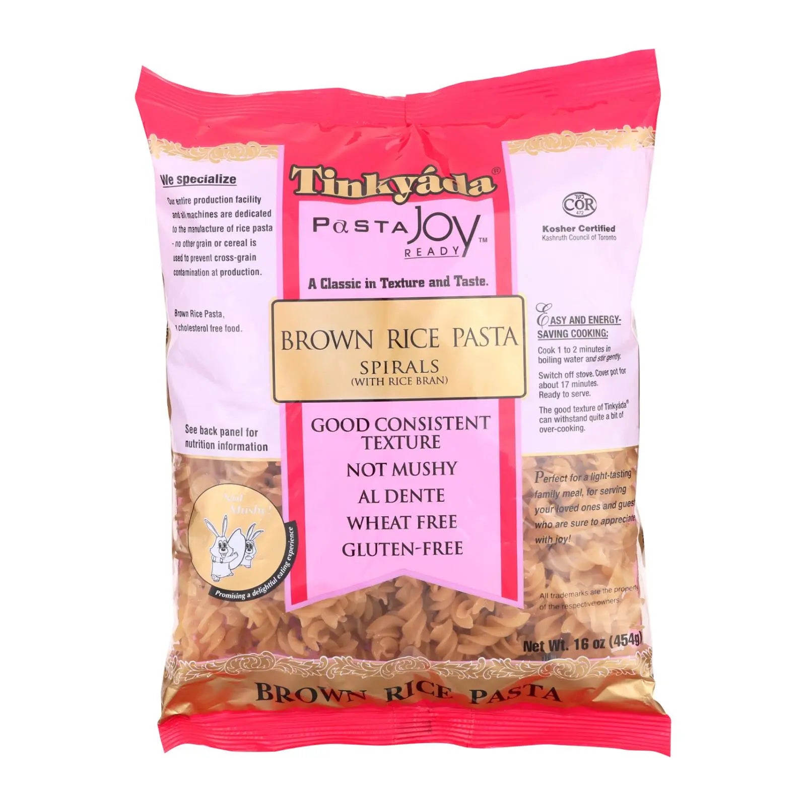 Tinkyada Brown Rice Spirals - Case Of 12 - 16 Oz Tinkyada