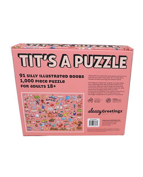 Tit's A Puzzle 1000 Piece Boob Themed Puzzle Good Egg Greetings LLC