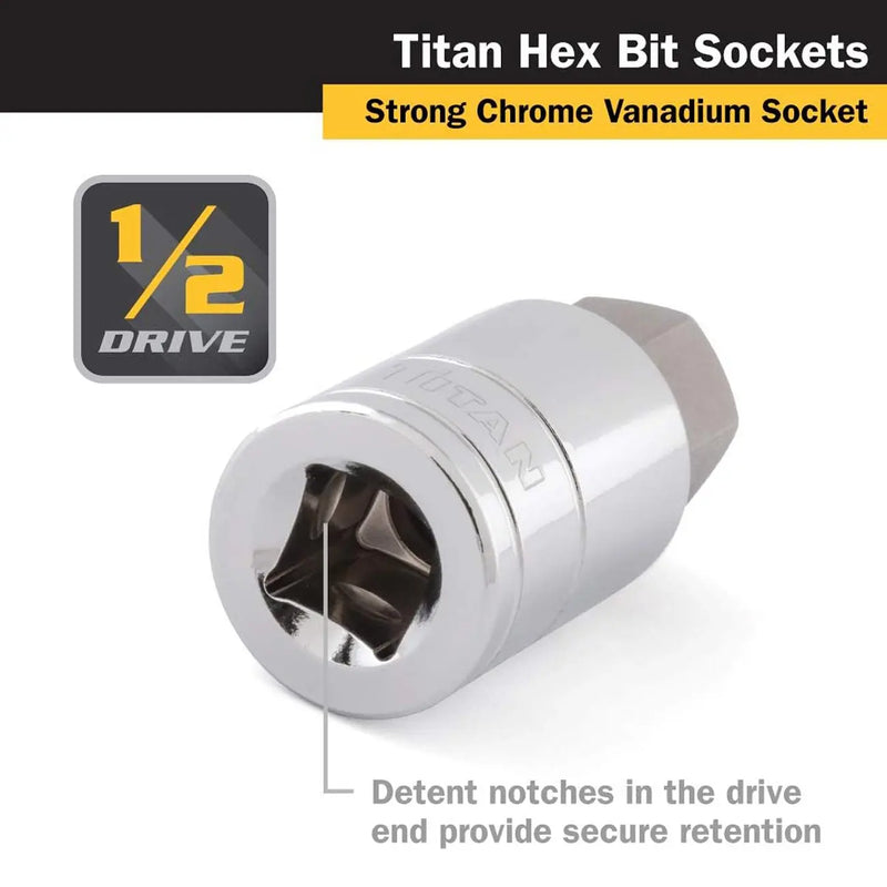 Titan 17mm Hex Bit Socket With 1/2" Drive TITAN