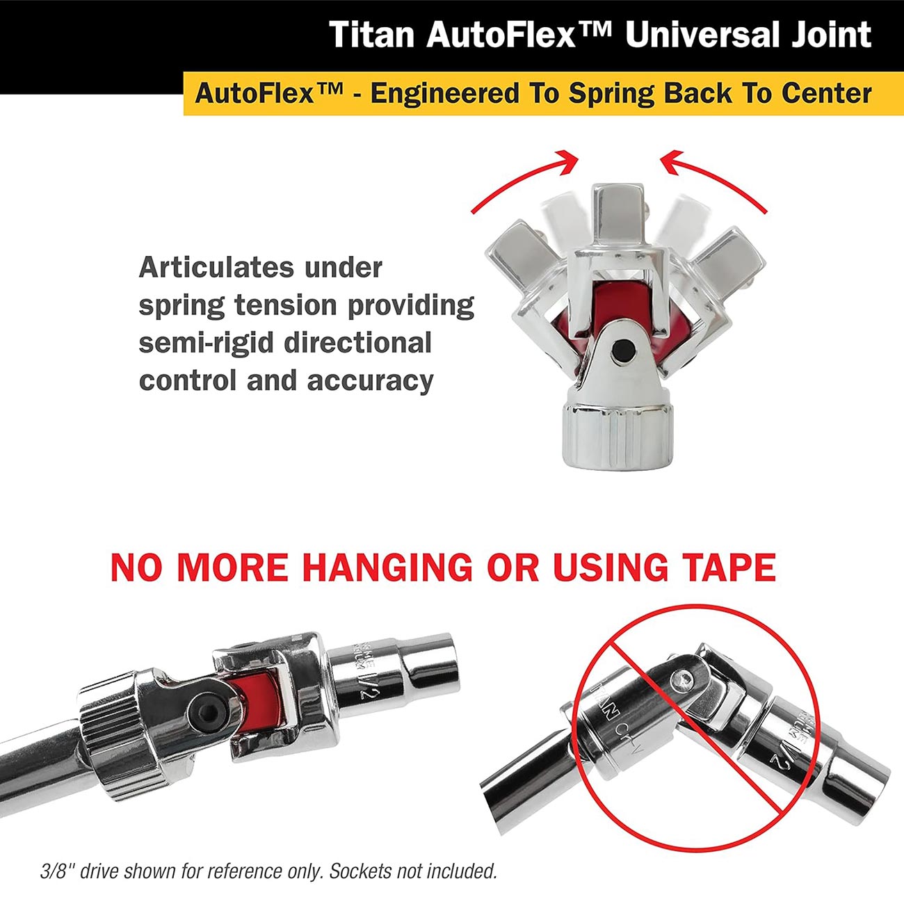 Titan Tools Auto Flex Universal Joint Socket Set (3-piece) TITAN