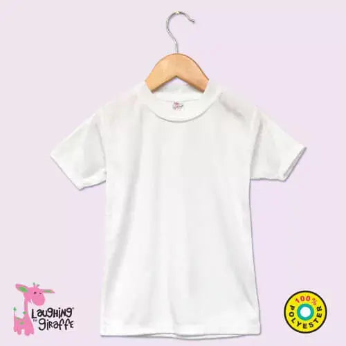 Toddler White T-Shirt Polyester Kids Blanks