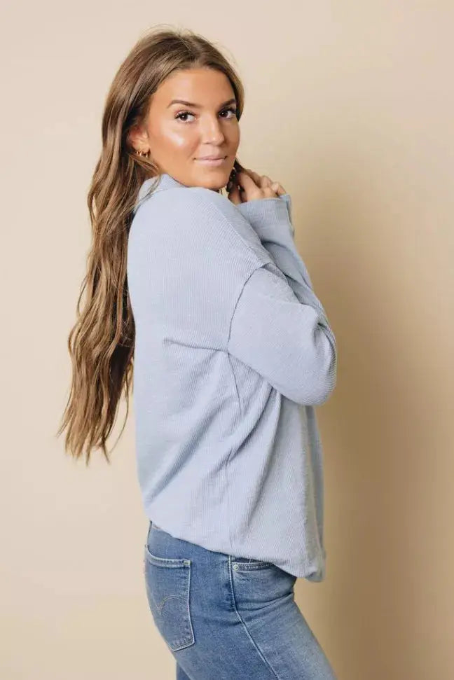 Tomlinson Button Up Top Stay Warm in Style
