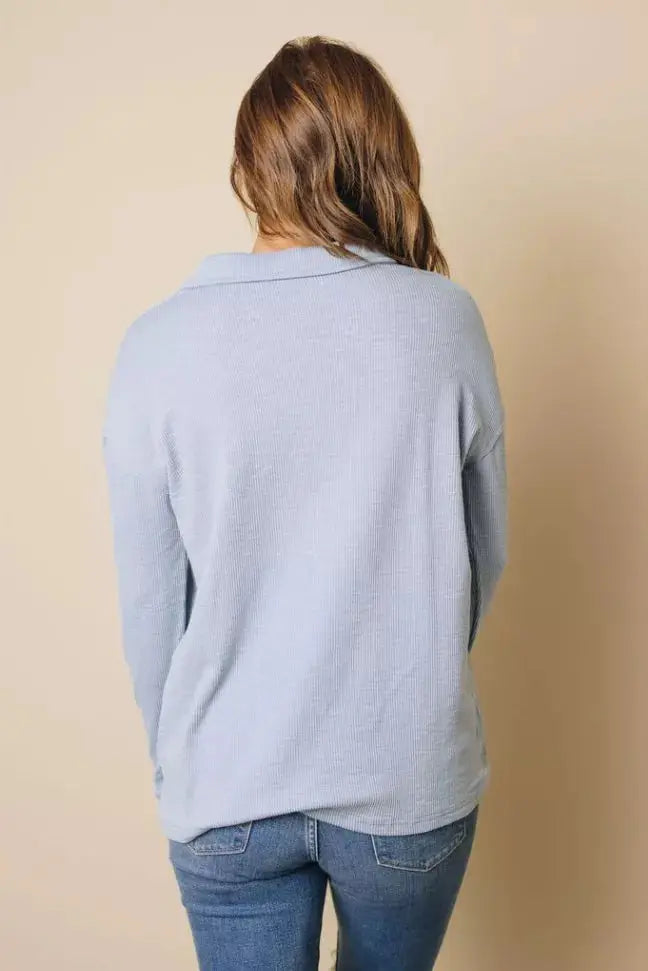 Tomlinson Button Up Top Stay Warm in Style