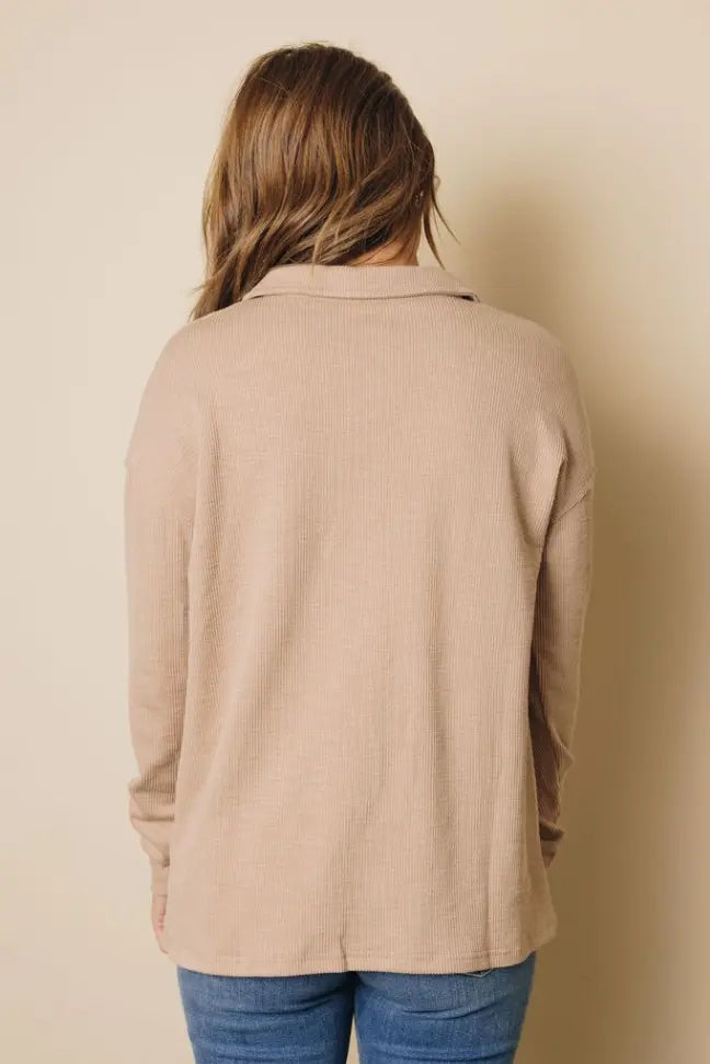 Tomlinson Button Up Top Stay Warm in Style