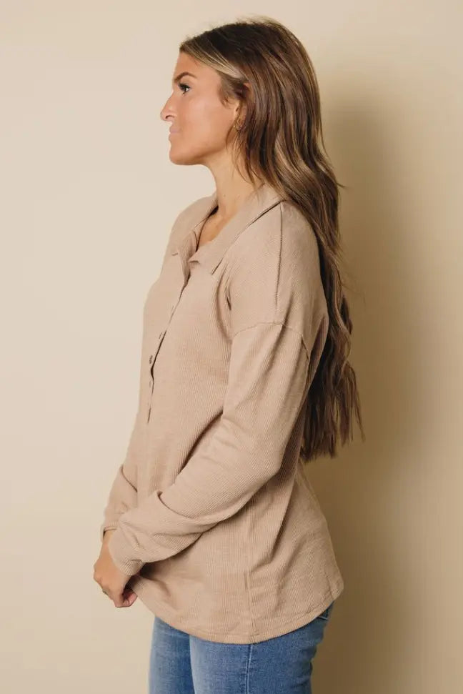 Tomlinson Button Up Top Stay Warm in Style