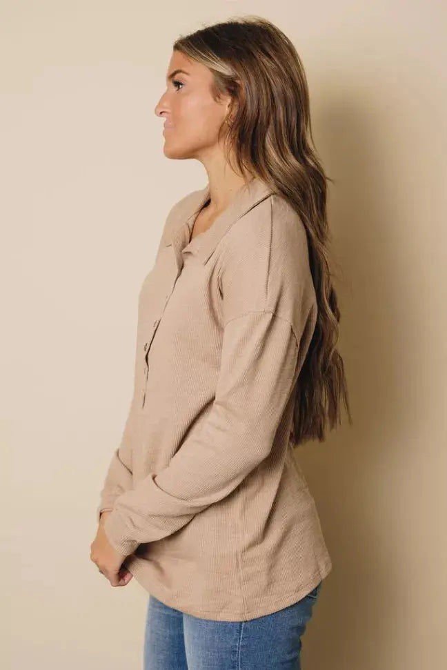 Tomlinson Button Up Top Stay Warm in Style