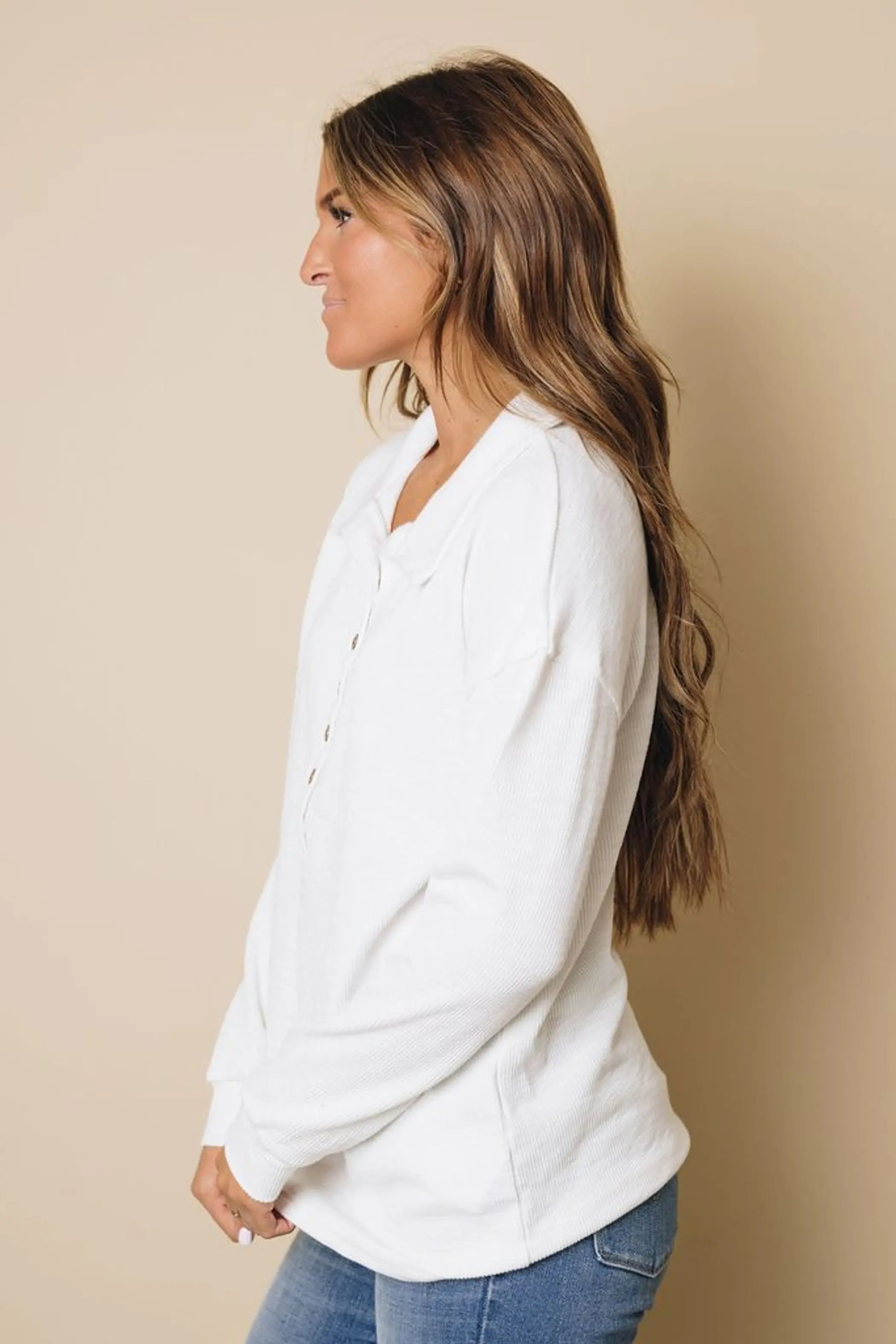 Tomlinson Button Up Top Stay Warm in Style