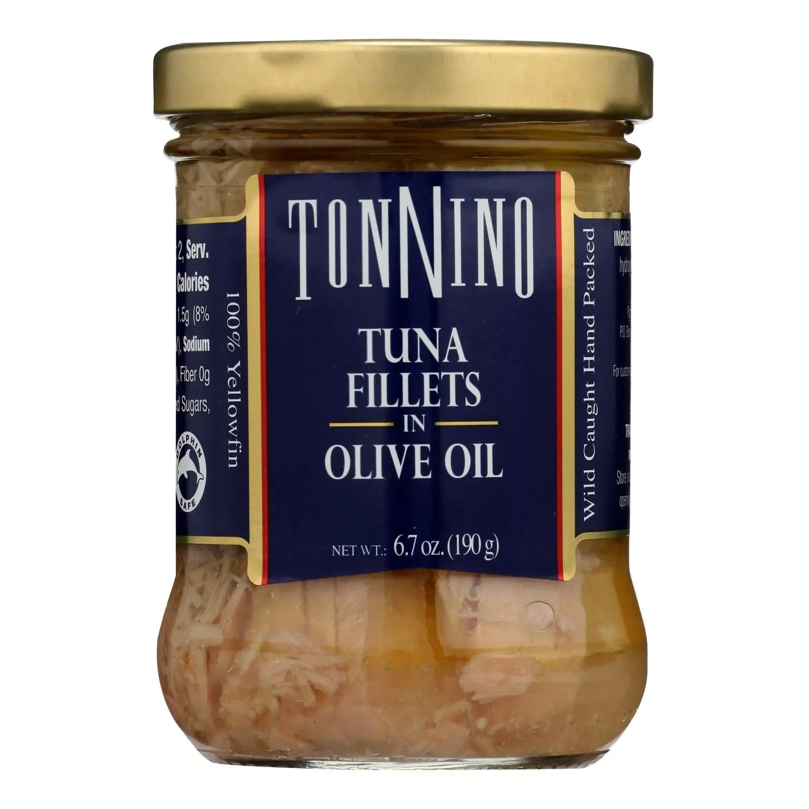 Tonnino Tuna Fillets - Olive Oil - Case Of 6 - 6.7 Oz. Tonnino Tuna