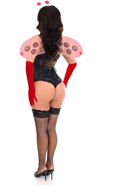 Top Drawer 4 PC Pin-Up Ladybug Corset Costume Daisy Corsets