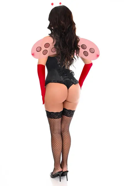 Top Drawer 4 PC Pin-Up Ladybug Corset Costume Daisy Corsets