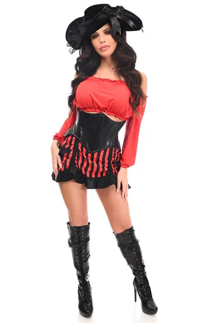 Top Drawer 4 PC Pirate Lady Corset Costume Daisy Corsets