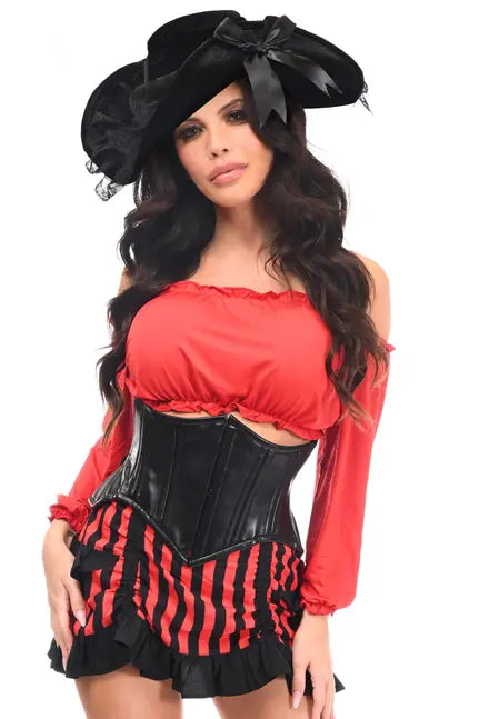 Top Drawer 4 PC Pirate Lady Corset Costume Daisy Corsets