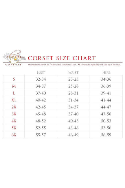 Top Drawer 4 PC Red Patent Devil Corset Costume Daisy Corsets