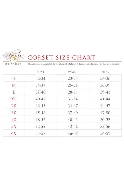 Top Drawer 4 PC Red Patent Devil Corset Costume Daisy Corsets