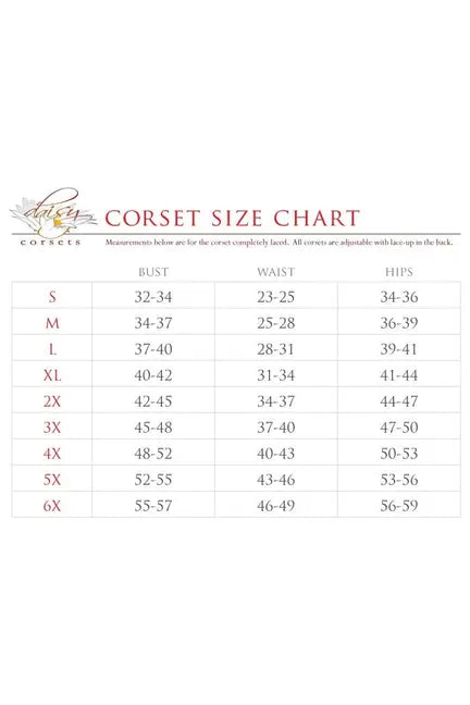 Top Drawer 6 PC Sexy Saloon Girl Corset Costume Daisy Corsets