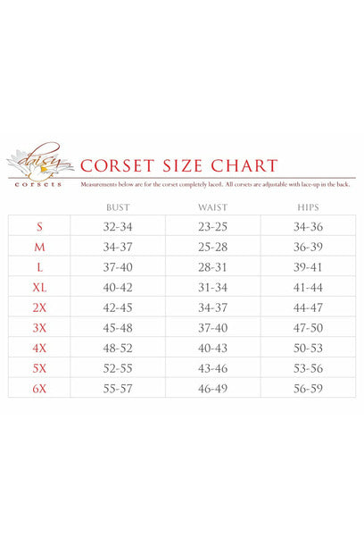 Top Drawer Brocade Double Steel Boned Mini Cincher Corset Daisy Corsets