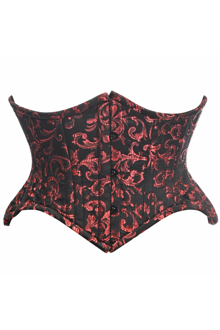 Top Drawer Brocade Double Steel Boned Mini Cincher Corset Daisy Corsets