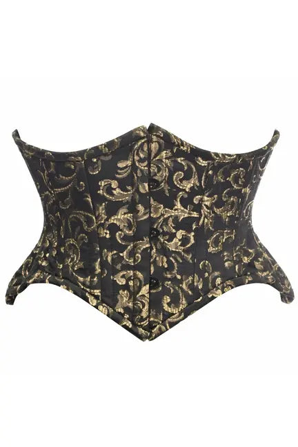 Top Drawer Brocade Double Steel Boned Mini Cincher Corset Daisy Corsets