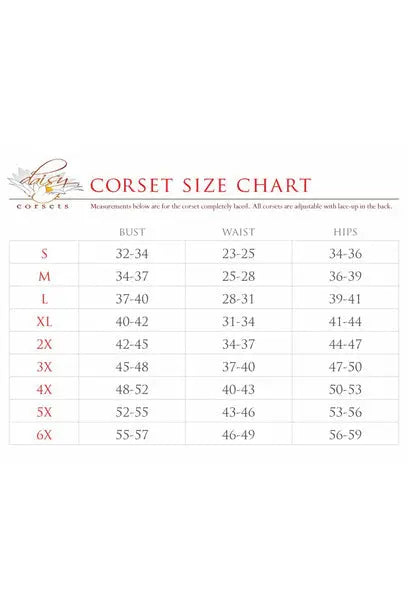 Top Drawer Brocade Double Steel Boned Mini Cincher Corset Daisy Corsets