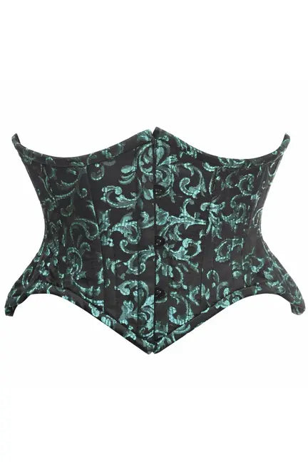 Top Drawer Brocade Double Steel Boned Mini Cincher Corset Daisy Corsets