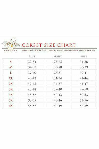 Top Drawer Brocade Steel Boned Underbust Corset with Buckles Daisy Corsets
